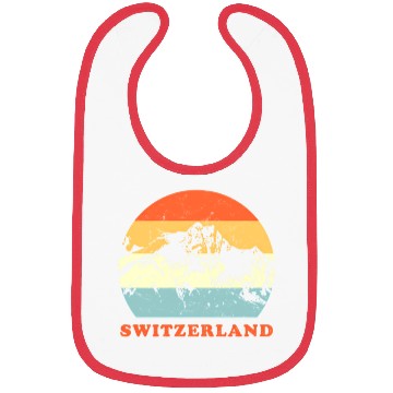 Discover Switzerland Mountain Throwback Vacation Bibs