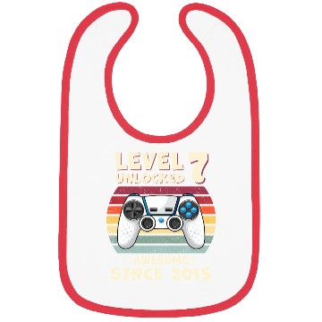 Discover Seven 7Yr Bday Son Gamer 7Th 7 Bibs