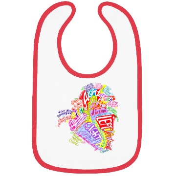 Discover Anatomical Heart Word Graffiti Bibs