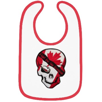 Discover Canada flag skull Fight for the freedom Bibs
