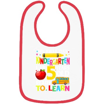 Discover My First Day Of Kindergarten Funny Back To School Bibs