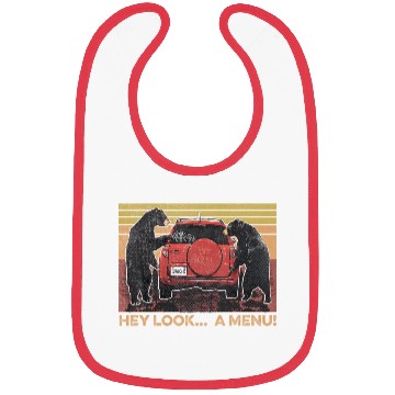 Discover Bear Hey Look A Menu Camping Camper Rv Bibs