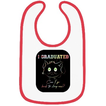 Discover Funny Cute Can I Go Back To Sleep Graduation Bibs