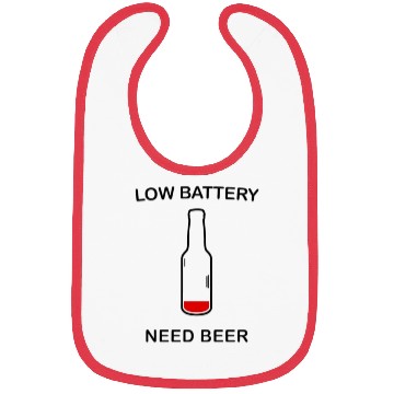Discover Low Battery Need Beer Novelty Af Bibs