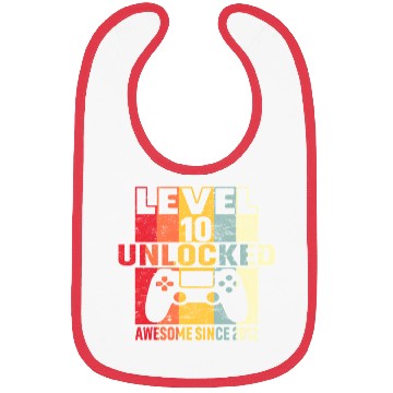 Discover Level 10 Unlocked 2012 10Th 10 Gaming Bibs