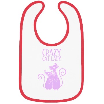 Discover Crazy Cat Lady For Cat Purple Bibs