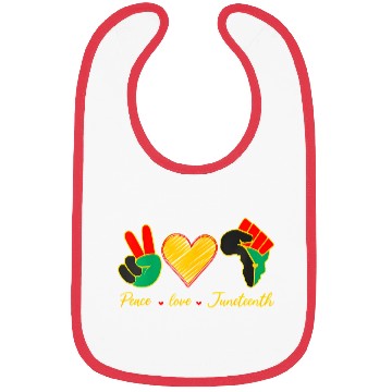 Discover Peace Love Junenth Black History Pride African Ame Bibs