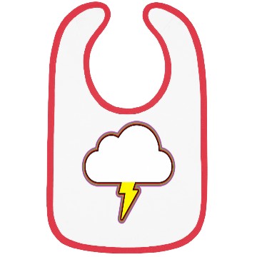 Discover Thunder Cloud Lightning Raining Storm Bibs