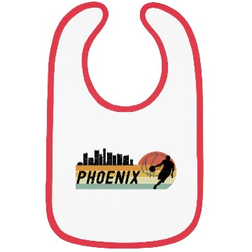 Discover Phoenix Az Cityscape Sun Basketball Fans Bibs