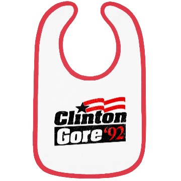 Discover Clinton Gore '92 Bill Clinton President Bibs