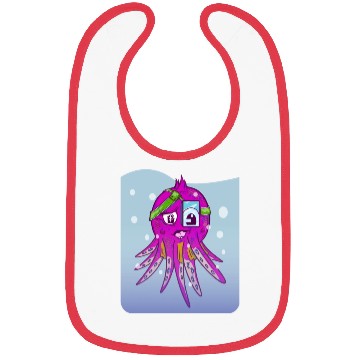 Discover Cute pink octopus Bibs
