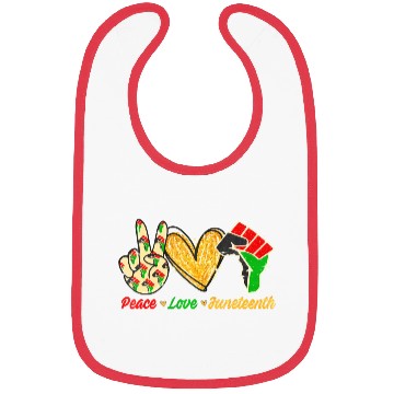 Discover Peace Love Junenth Black Pride Freedom Independenc Bibs