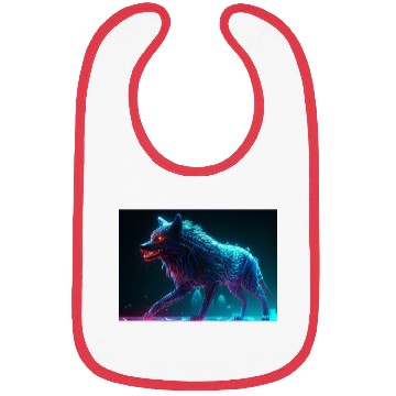 Discover Neon Fur Wolf Bibs