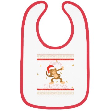Discover Merry Chipmas Ugly Monkey Jumper Bibs