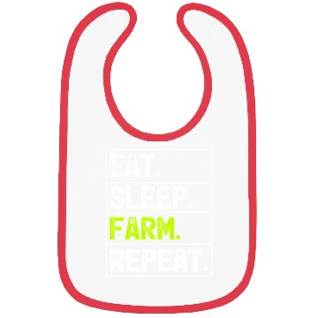Discover Farmer Farming Eat Sleep Farm Repeat Bibs