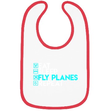 Discover Eat Sleep Fly Planes Repeat Airplane Pilo Bibs