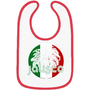 Discover Jalisco Mexico Flag Native Palm Tree Mexican Bibs