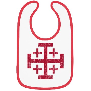 Discover Distressed Jerusalem Cross Knights Templar Bibs
