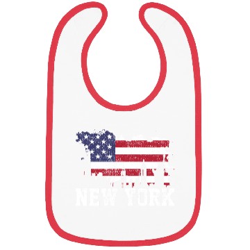 Discover New York City Nyc Skyline Usa Flag America Bibs