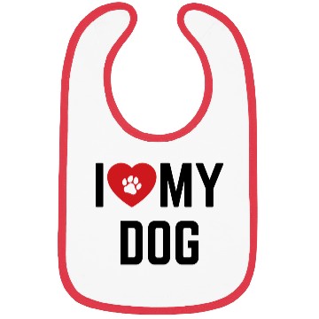 Discover I Love My Dog 1 Bibs