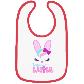 Discover Happy Easter Bunny Sleeping Face Christian Bibs
