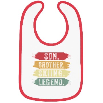 Discover Son Brother Skiing Legend Best Skiing Gaming Bibs