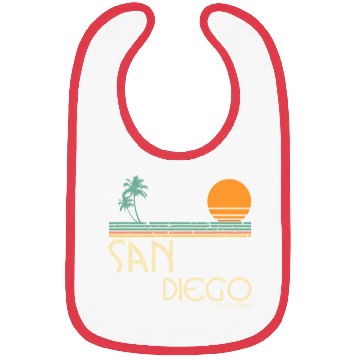 Discover San Diego California Sunset Palms Bibs