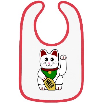Discover Cute Japanese Lucky Cat 1 Bibs