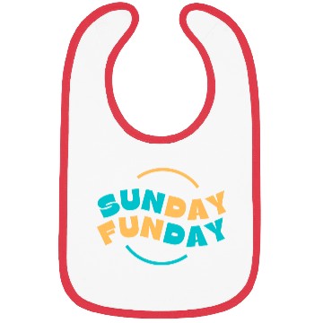 Discover Blue Yellow Sunday Funday Typography 1 Bibs