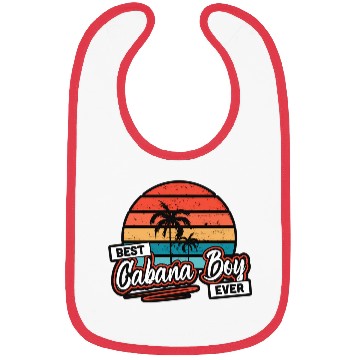 Discover Colorful Sunset Palm Tree Best Cabana Ever Bibs