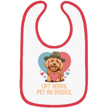 Discover Lift Heavy Pet My Doodle Goldendoodle Dog Dad Bibs