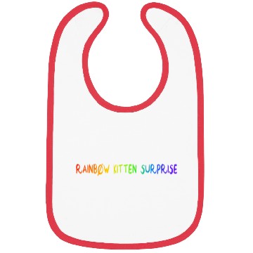 Discover rainbow kitten surprise Bibs