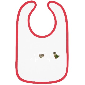 Discover Heart Beat Green Cheek Conure Parrot Bird Bibs