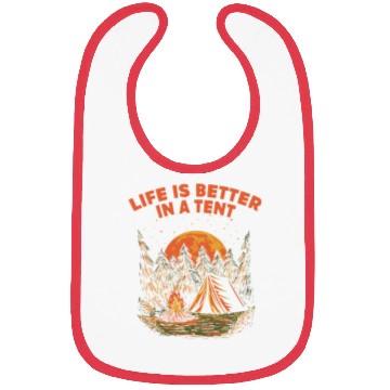 Discover Life Is Better in a Tent Camping Wildlife Camper O Bibs