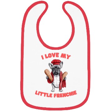 Discover I Love My Little Frenchie | French Bulldog Design Bibs