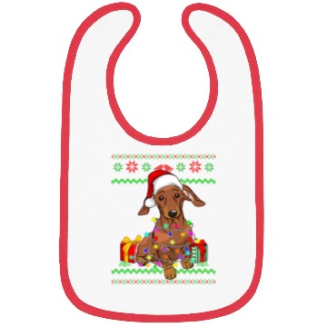 Discover Ugly Lights Dachshund Dog Bibs