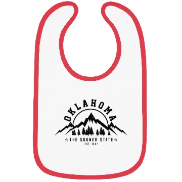 Discover Oklahoma The Sooner State Est 1907 Mountains Bibs