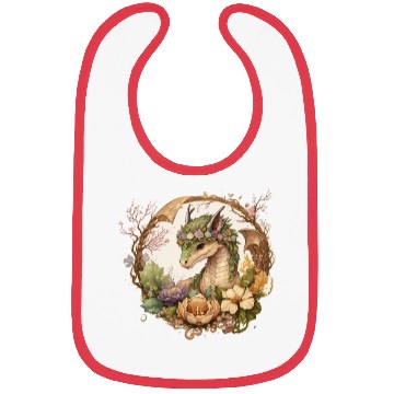 Discover Cottagecore Dragon Cute Fantasy Anime Flower Bibs