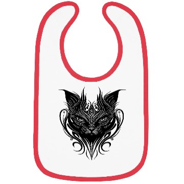 Discover Tattoo Cat In Geometric Lines Style Bibs