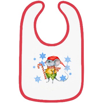 Discover Mouse With Candy Cane And Bibs