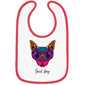 Discover Black Neon Cat Bibs