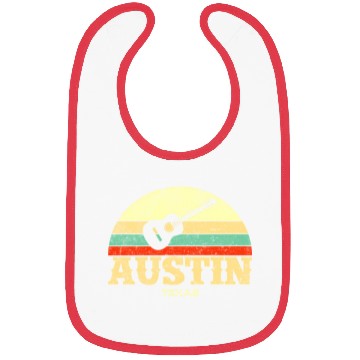 Discover Austin Texas Guitar Lone Star State Bibs