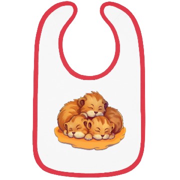 Discover Sleeping lion cubs Bibs