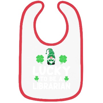 Discover Luckiest librarian ever happy saint Patrick day Bibs