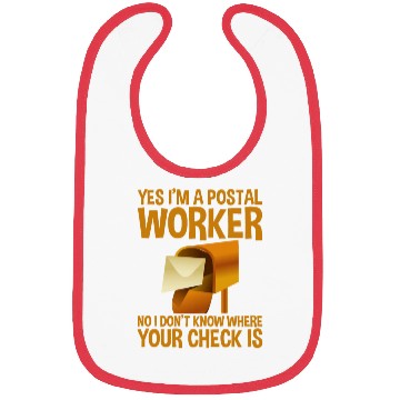 Discover Postal Worker, I Don't Know Where Your Check Is 2 Bibs
