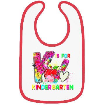 Discover Tie Dye Leopard K Is For Kindergarten Teacher Back Bibs