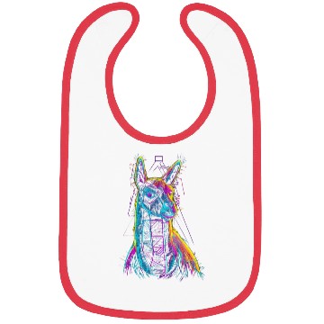 Discover Llama Colorful neon Bibs