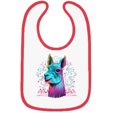 Discover Colorful neon Llama Bibs