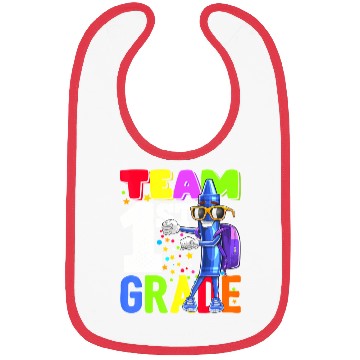 Discover Team 1st Grade Flossing Crayon Back to School Kid Bibs