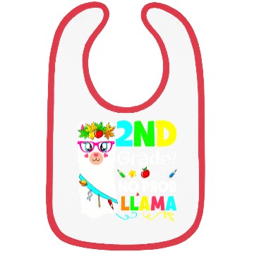 Discover No Prob-Llama 2nd Grade Squad Back To School Teach Bibs